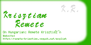 krisztian remete business card